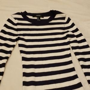 Forever 21 Dresses - Navy and White Striped Bodycon Sweater Dress Forever 21 Dresses - Navy and White Striped Bodycon Sweater Dress